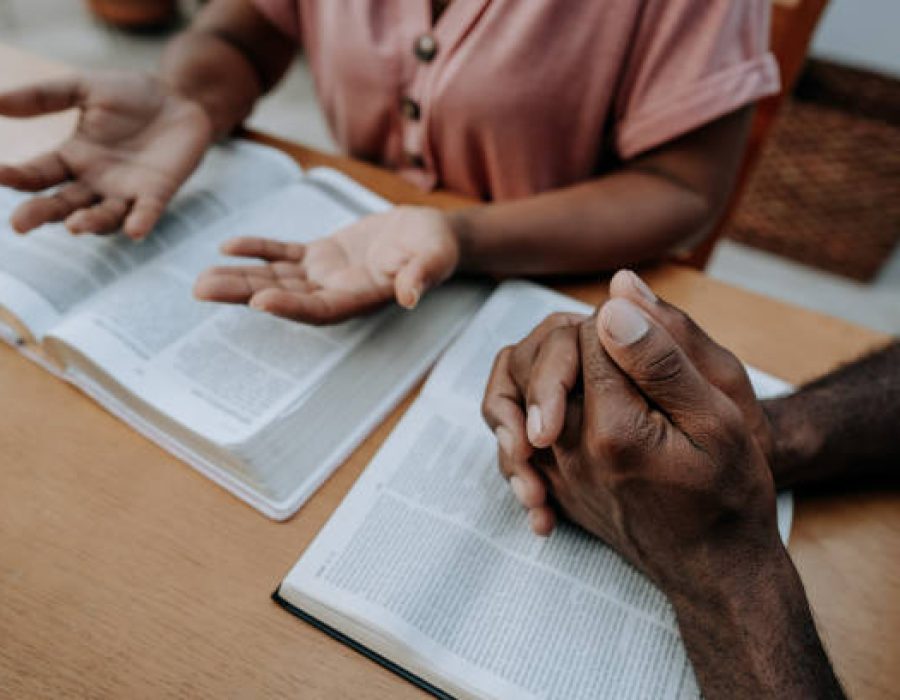 couple praying together